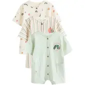 Next Barboteuse / body beige clair / vert / menthe / rouge