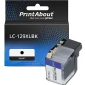 PrintAbout Cartouche compatible pour Brother LC-129XLBK - Noir - Grande capacité