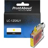 PrintAbout Cartouche compatible pour Brother LC-125XLY - Jaune - Grande capacité