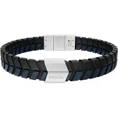 Fossil Bracelet noir / argent