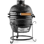 Klarstein Princesize Kamado-Grill Barbecue en céramique Grille de barbecue en acier inoxydable Barbecue fumoir BBQ noir