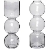 Hubsch Circle Vaces Gris (lot De 2) | 660904