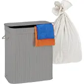 Relaxdays Panier à linge bambou (100 l)