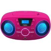 BigBen Interactive Radio FM portable avec lecteur de CD - CD61RUSB - Rose