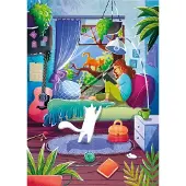 Magnolia Puzzle Fille et Chats - 1000 pièces