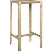 vidaXL Table de bar 60x60x110 cm Bois de pin imprégné