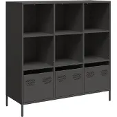 vidaXL Highboard noir 101,5x39x103,5 cm acier