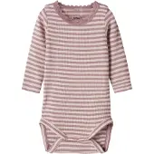Name it Barboteuse / body 'NBFKARDIA' rose foncé / blanc naturel