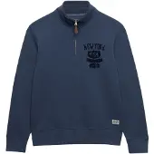 Superdry Tonal Half Zip Sweatshirt Bleu L Homme