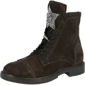 Mjus Bottines à lacets 'FABIA' brun foncé / argent