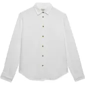 Superdry pour femme. W4010587A Chemise Premium en Lin blanc (XS), Casuel, Manche longue