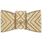 Faina Pochette crème / or / blanc cassé