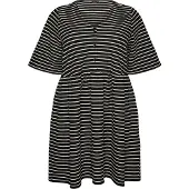Zizzi Robe 'Mjula' noir / blanc