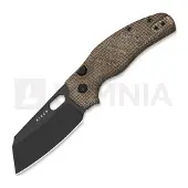 Kizer Cutlery Couteau pliant Sheepdog C01C Elmax, Brown Micarta, DLC