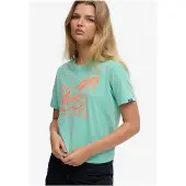 Superdry T-shirt 'Roadside Trade' vert clair / orange