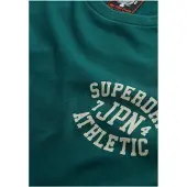 Superdry Homme Haut à Manches Longues Athletic Essentials Vert Taille: L