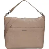 Mandarina Duck Mellow Leather Vertical Hobo Shoulder Bag Marron