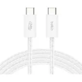 Belkin USB-C/USB-c Kabel 240W 1m geflochten, weiß CAB025hq1MWH