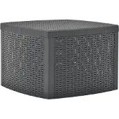 vidaXL Table d'appoint anthracite 54×54×36,5 cm plastique