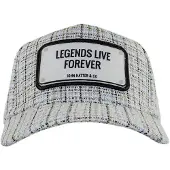 John Hatter & Co Full Panel Legends Live Forever Check Cap Gris