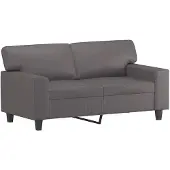 vidaXL Canapé 2 places Gris 120 cm Similicuir
