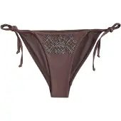 Next Bas de bikini chocolat / argent