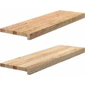 vidaXL Marches d'escalier 2 pcs non traité 80x30x2cm bois chêne massif