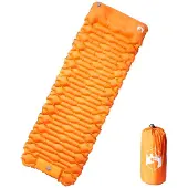 vidaXL Matelas de camping autogonflant avec oreiller 1 personne orange