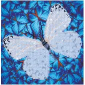 Diamond Dotz Set de peinture - Flutterby White Schmetterling 30x30 cm