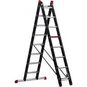 Altrex Mounter ZR 2040 Échelle Reform - Aluminium - 2 X 8 Échelons - Hauteur De Travail Max. 4,85 M - Avec Barre De Stabilité