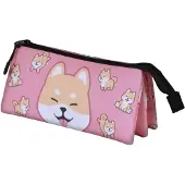 KARACTERMANIA Oh My Pop Trousse à crayons triple Shiba rose