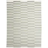 FRAAI Tapis en coton - Dazzle Blocks Vert/Blanc | 230x330 cm | Rectangulaire | Tissage plat