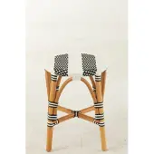 J-Line Tabouret live rotin/plastique naturel/noir