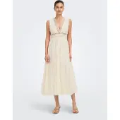 ONLY Robe d’été 'ONLMelor' blanc cassé