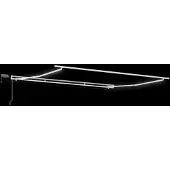 vidaXL Cadre de store avec bandes lumineuses LED Blanc 400 x 350 cm Aluminium
