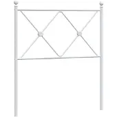 vidaXL Tête de lit de rechange en métal blanc 80 cm