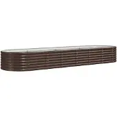 vidaXL Lit surélevé de jardin Acier galvanisé marron