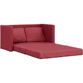 vidaXL Canapé de sol avec fonction sommeil vin rouge 112x174x55 cm similicuir