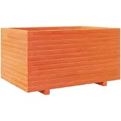 vidaXL Jardinière cire marron 90x60x49,5 cm bois de pin massif