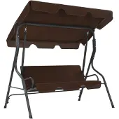 vidaXL Balancelle de jardin Café 170 x 110 x 153 cm