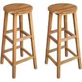 vidaXL Tabouret de bar 2 pcs. Bois massif acacia
