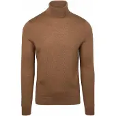 Suitable Pull Col Roulé Merino Camel Marron taille S