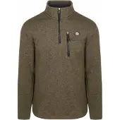 Superdry pour homme. M2014257A Storm Fleece Half Zip Sweater marron (XXL), Casuel, Polyester, Manche longue