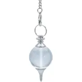 Phoenix Pendule Cristal De Roche Sphérique En Métal --ensemble De 2 Pièces - 12 G; 3,5x1,5 cm