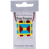 Bahadra Pendentif Talisman Mandala Seng Dongma --ensemble de 2 pièces - 2,5x2,5 cm