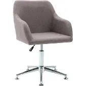 vidaXL Chaise pivotante de salle à manger Taupe Tissu
