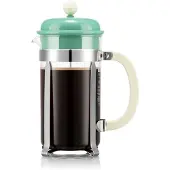 Bodum Cafetière à piston avec verseuse – – Caffettiera – Verre – 8 tasses – 1 l
