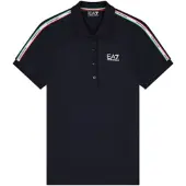 EA7 pour femme. 7W001221_AF12503 Polo Italian Spirit bleu (XXL), Casuel, Coton, Manche courte, Marine
