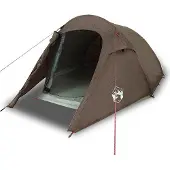 vidaXL Tente tunnel 3 personnes brune étanche à l'eau