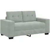 vidaXL Canapé deux places gris clair 160x77x82 cm Velours